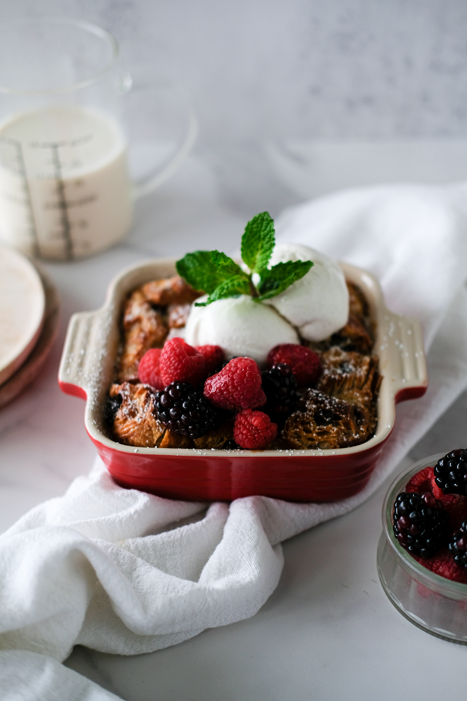 Chocolate Croissant Bread Pudding