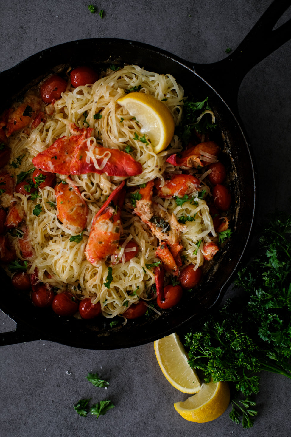 Spicy Lobster Pasta with Blistered Tomatoes